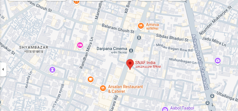 Map showing the PharmaSystem office location at Bidhan Sarani, Kolkata